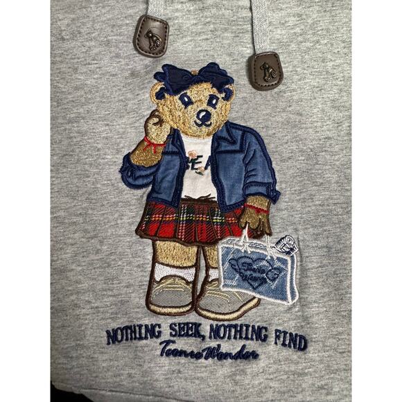 Teonie Wonder Kids Embroidered Teddy Bear Hoodie - Picture 5 of 6